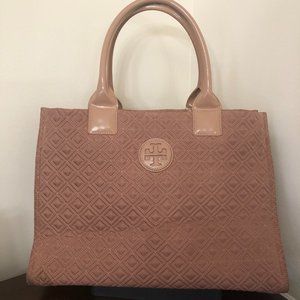 Tory Burch Large Marion Quilted Tote Pink Mauve